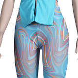 Knitted Bandage Tops Printed Leggings Set