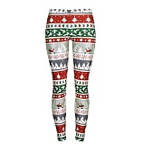 Christmas Print High Waist Leggings Pants