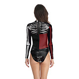 Halloween Scary Ghost Skull Party Bodysuit