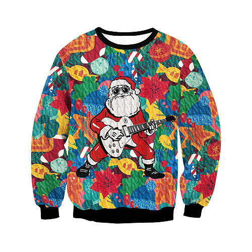 Hot Christmas Santa Claus Print Shirts Tops