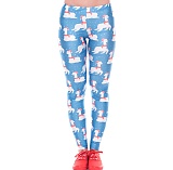 Christmas Print High Waist Leggings Pants