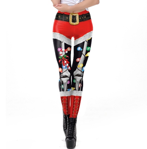 Christmas Funny Printed High Waist Leggings