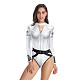 Halloween Cosplay Costume White Bodysuit