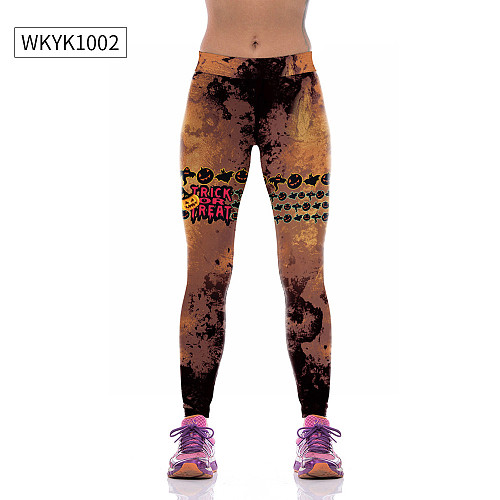 Halloween Print Skinny Stretch Pants