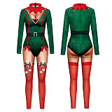 Christmas COS Print Skinny One Piece Jumpsuit