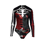 Halloween Scary Ghost Skull Party Bodysuit
