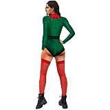 Christmas COS Print Skinny One Piece Jumpsuit