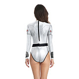 Halloween Cosplay Costume White Bodysuit