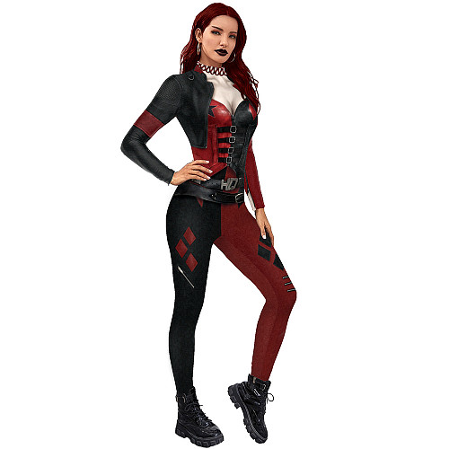 Halloween Costumes Print Cosplay Jumpsuit