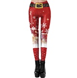 Digital Printing Elastic Christmas Leggings