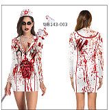 Halloween Print Tight-fitting Long Sleeve Dress