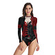 Halloween Cosplay Print Skinny Bodysuit