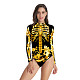 Skeleton Scary Halloween Long Sleeve Bodysuit