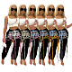 Mid Waist Eyelet Cross Bandage Sweatpants