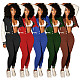 Patchwork Baseball Jacket Slim Pants Set