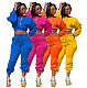 Thicken Long Sleeve Crop Top Sweatpants Set