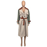 Lapel Double-breasted Casual Trench Coat