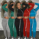 Hooded Back Bandage Crop Top And Pants Set