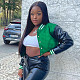 Patchwork Long Sleeve Button Baseball Jackets