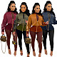 Patchwork Drawstring Bandage Waist Shape Jacket