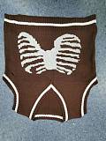 Halloween Skeleton Print Knitted Sweater Vest