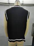 Halloween Skeleton Print Knitted Sweater Vest