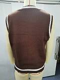Halloween Skeleton Print Knitted Sweater Vest