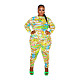 Print Long Sleeve T-shirts 2 Piece Pants Set JLY-19258