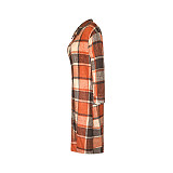 Classic Plaid Single-breasted Woolen Coat SH-390225