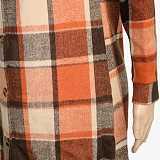 Classic Plaid Single-breasted Woolen Coat SH-390225