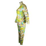 Print Long Sleeve T-shirts 2 Piece Pants Set JLY-19258