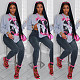Pattern Long Sleeve O Neck Street T Shirt WSY-5921