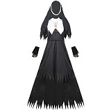 Halloween Nun Cosplay Black Vampire Dress MRP-4551