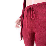 Sweater Cardigan+Bra+Long Pants Set ASL-6519