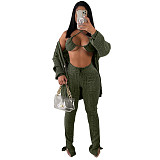 Sweater Cardigan+Bra+Long Pants Set ASL-6519