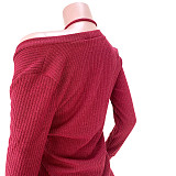 Sweater Cardigan+Bra+Long Pants Set ASL-6519