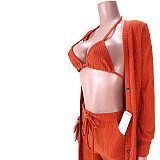 Sweater Cardigan+Bra+Long Pants Set ASL-6519
