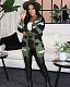 Camouflage Knit Long Sleeve Cardigan Jacket TR-1187