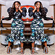 Camouflage Print Ruffles Mid Waist Skirt LSL-6480