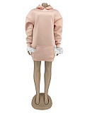 Thicken Loose Pullover Hooded Sweatshirt Dress BOMM-09672