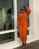 Patchwork Long Sleeve V Neck Bandage Jumpsuit MAE-2130