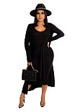 Cardigan Coat+Sleeveless Lace Up Vest Dress Set OSM-3328
