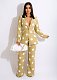 Wave Point Printed Blazer Jacket And Pants Set BS-1295