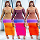 Low Cut Long Sleeve Gradient Maxi Dress LP-66325