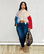 Color Block Flared Sleeve Turtleneck Sweater LM-8292