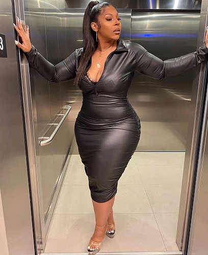 Flaunt It Leather Dress LSD-81033