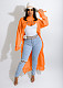 Solid Long Sleeve Tassel Irregular Long Sweaters TR-1188