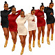 Cotton Solid Color Backless Long Sleeve Skinny Dress YIM-229