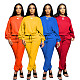 Solid Long Sleeve Thickened T-shirt Sweatpants Set AIL-196