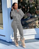 Sweatshirt Coat Zip Up Jacket Pants Joggers Set NIK-265